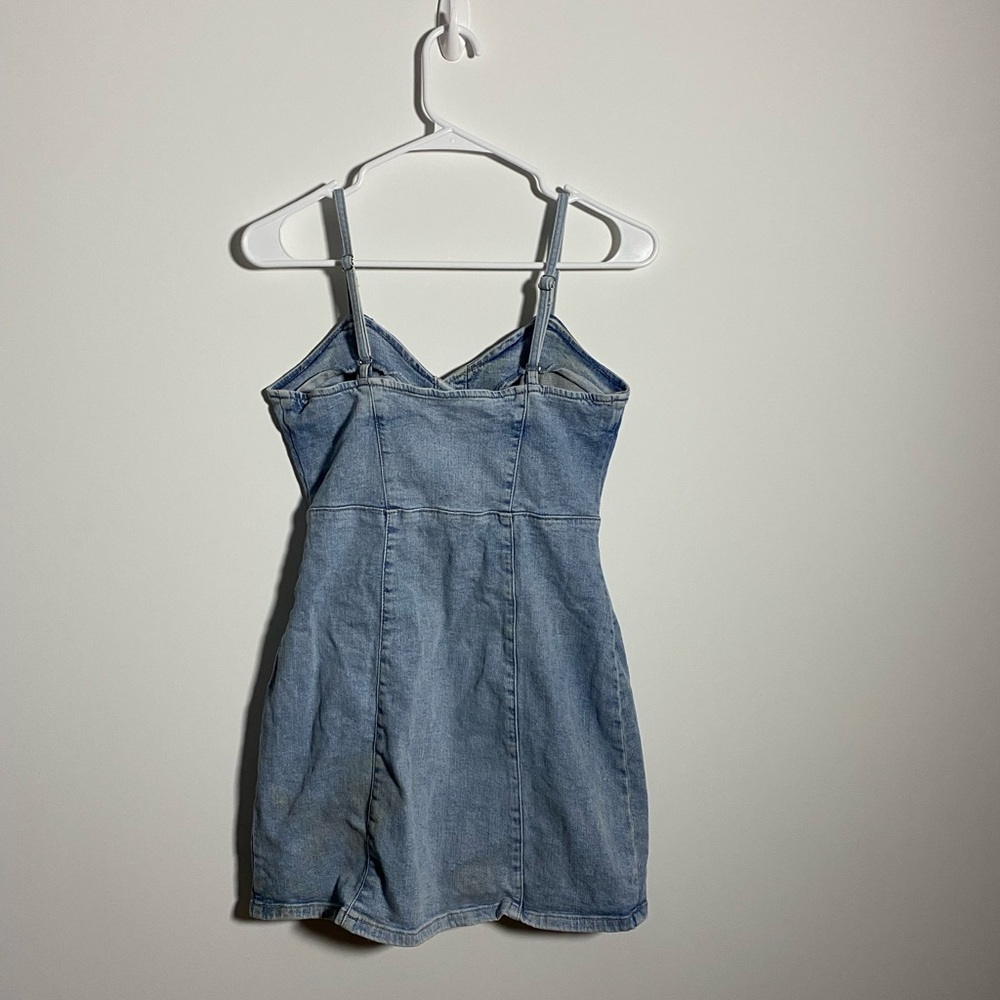 GARAGE Denim Button-Front Dress - Picture 2 of 2